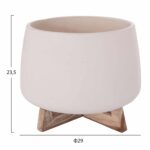 ΓΛΑΣΤΡΑ ΕΣ.ΧΩΡΟΥ FRELLO HM4674.02L ΛΕΥΚΟ FIBER CEMENT--TEAK ΒΑΣΗ 29x29x23,5Υεκ. - Image 2