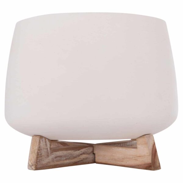 ΓΛΑΣΤΡΑ ΕΣ.ΧΩΡΟΥ FRELLO HM4674.02L ΛΕΥΚΟ FIBER CEMENT--TEAK ΒΑΣΗ 29x29x23,5Υεκ. - Image 3