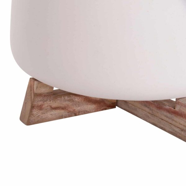 ΓΛΑΣΤΡΑ ΕΣ.ΧΩΡΟΥ FRELLO HM4674.02L ΛΕΥΚΟ FIBER CEMENT--TEAK ΒΑΣΗ 29x29x23,5Υεκ. - Image 6