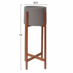 ΓΛΑΣΤΡΑ ΕΣΩΤ.ΧΩΡΟΥ RENTIL HM4684.03L FIBER CEMENT ΧΡΩΜΑ ΓΚΡΙ--ΒΑΣΗ TEAK Φ25x65Υ - Image 2