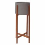 ΓΛΑΣΤΡΑ ΕΣΩΤ.ΧΩΡΟΥ RENTIL HM4684.03L FIBER CEMENT ΧΡΩΜΑ ΓΚΡΙ--ΒΑΣΗ TEAK Φ25x65Υ