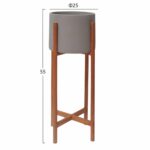 ΓΛΑΣΤΡΑ ΕΣΩΤ.ΧΩΡΟΥ RENTIL HM4684.03S FIBER CEMENT ΧΡΩΜΑ ΓΚΡΙ--ΒΑΣΗ TEAK Φ25x55Υ - Image 2