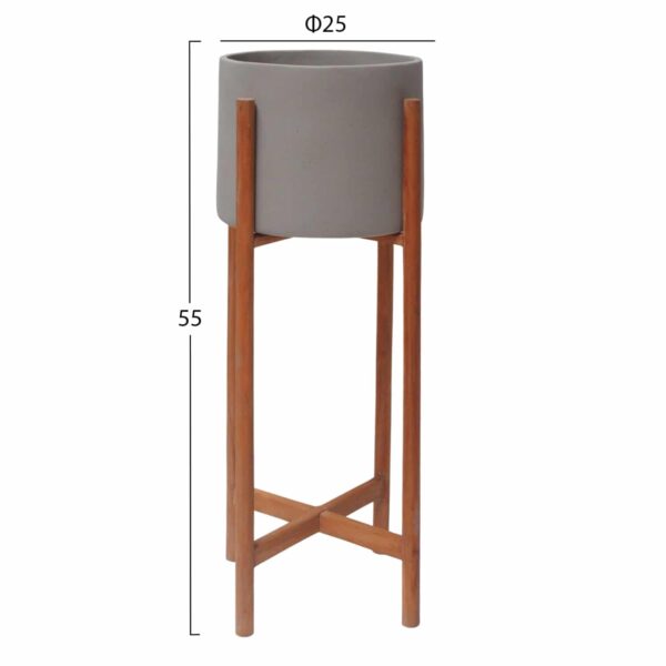 ΓΛΑΣΤΡΑ ΕΣΩΤ.ΧΩΡΟΥ RENTIL HM4684.03S FIBER CEMENT ΧΡΩΜΑ ΓΚΡΙ--ΒΑΣΗ TEAK Φ25x55Υ - Image 2