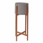 ΓΛΑΣΤΡΑ ΕΣΩΤ.ΧΩΡΟΥ RENTIL HM4684.03S FIBER CEMENT ΧΡΩΜΑ ΓΚΡΙ--ΒΑΣΗ TEAK Φ25x55Υ