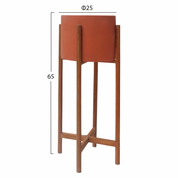 ΓΛΑΣΤΡΑ ΕΣΩΤ.ΧΩΡΟΥ RENTIL HM4684.08L FIBER CEMENT ΧΡΩΜΑ ΤΕΡΑΚΟΤΑ--ΒΑΣΗ TEAK Φ25x65Υ - Image 2