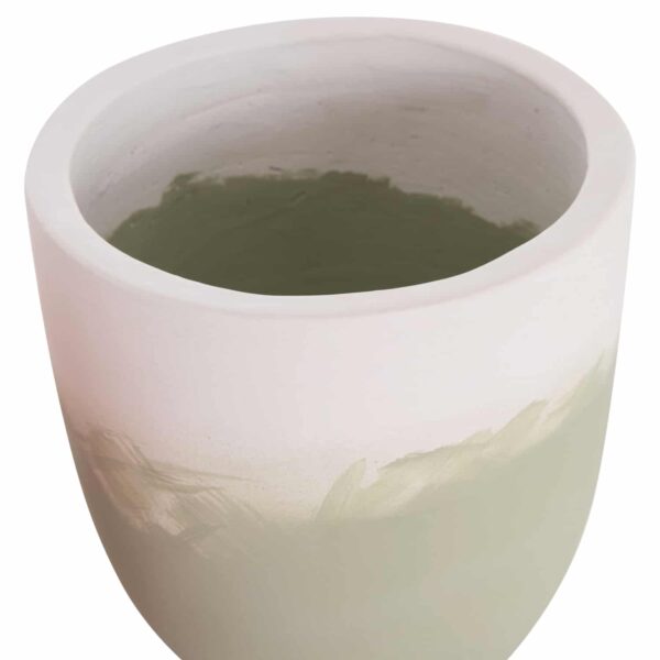 ΓΛΑΣΤΡΕΣ ΣΕΤ 2ΤΜΧ SEON HM4686.09 TERRACOTTA ΣΕ ΛΕΥΚΟ & ΠΡΑΣΙΝΟ--TEAK ΒΑΣΗ - Image 6