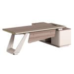 ΓΡΑΦΕΙΟ ΑΡΙΣΤΕΡΗ ΓΩΝΙΑ SUPERON HM2139L ΜΕΛΑΜΙΝΗ ΣΕ ΦΥΣΙΚΟ-ΜΠΕΖ--ΜΕΤΑΛ.ΠΟΔΙ 240x180x76Υεκ