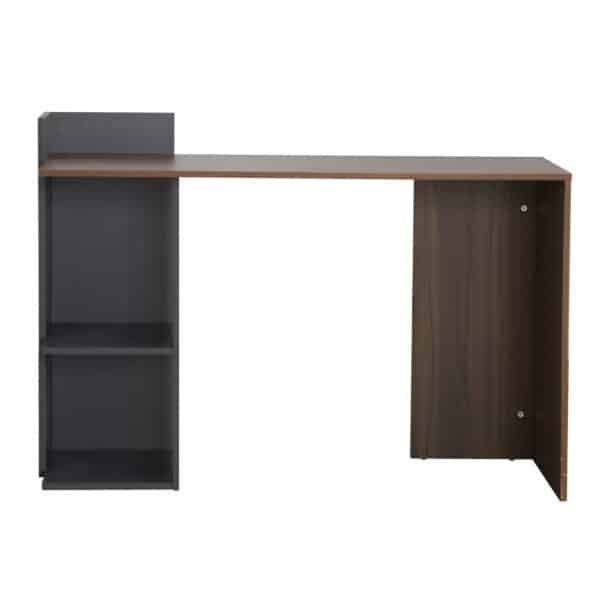 ΓΡΑΦΕΙΟ ΜΕΛΑΜΙΝΗΣ ΜΕ ΡΑΦΙΑ SYNDYA HM8994.01 ΚΑΡΥΔΙ- ΓΚΡΙ 112x55x85Y εκ. - Image 3