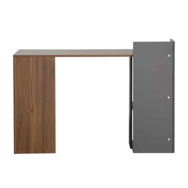 ΓΡΑΦΕΙΟ ΜΕΛΑΜΙΝΗΣ ΜΕ ΡΑΦΙΑ SYNDYA HM8994.01 ΚΑΡΥΔΙ- ΓΚΡΙ 112x55x85Y εκ. - Image 5