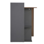 ΓΡΑΦΕΙΟ ΜΕΛΑΜΙΝΗΣ ΜΕ ΡΑΦΙΑ SYNDYA HM8994.01 ΚΑΡΥΔΙ- ΓΚΡΙ 112x55x85Y εκ. - Image 6