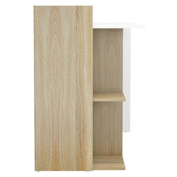 ΓΡΑΦΕΙΟ ΜΕΛΑΜΙΝΗΣ ΜΕ ΡΑΦΙΑ SYNDYA HM8994.02 SONAMA- ΛΕΥΚΟ 112x55x85Y εκ. - Image 3