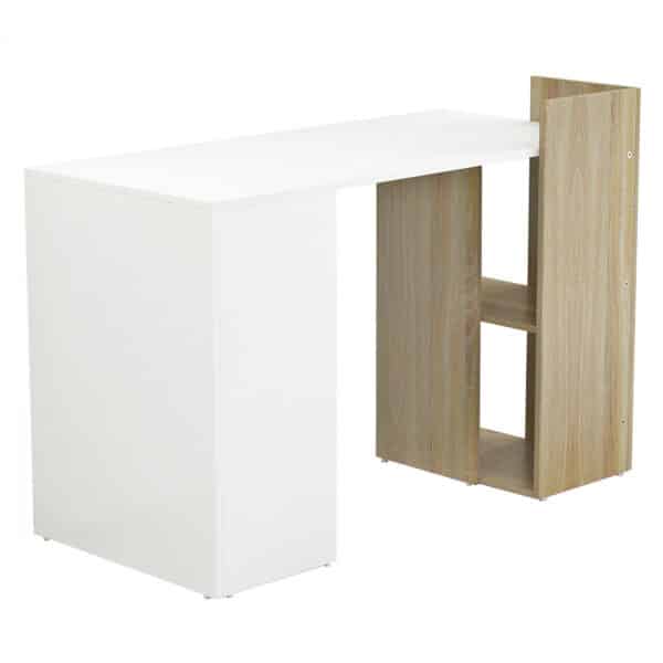 ΓΡΑΦΕΙΟ ΜΕΛΑΜΙΝΗΣ ΜΕ ΡΑΦΙΑ SYNDYA HM8994.02 SONAMA- ΛΕΥΚΟ 112x55x85Y εκ. - Image 4