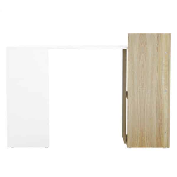 ΓΡΑΦΕΙΟ ΜΕΛΑΜΙΝΗΣ ΜΕ ΡΑΦΙΑ SYNDYA HM8994.02 SONAMA- ΛΕΥΚΟ 112x55x85Y εκ. - Image 5