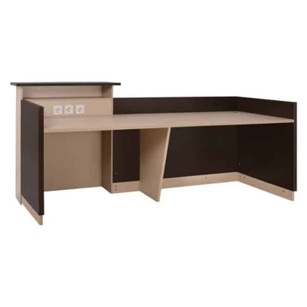 ΓΡΑΦΕΙΟ ΥΠΟΔΟΧΗΣ DALTON HM2068.01 ΜΕΛΑΜΙΝΗ ΣΕ WENGE-ΜΠΕΖ 240x80x106Υεκ. - Image 3