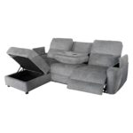 ΚΑΝΑΠΕΣ ΑΡΙΣΤΕΡΗ ΓΩΝΙΑ SYNTHIA HM3308.03L ΑΝΑΚΛΙΣΗ & ΑΠΟΘ.ΧΩΡΟΣ--ΓΚΡΙ 246x159x97Υεκ