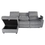 ΚΑΝΑΠΕΣ ΑΡΙΣΤΕΡΗ ΓΩΝΙΑ SYNTHIA HM3308.03L ΑΝΑΚΛΙΣΗ & ΑΠΟΘ.ΧΩΡΟΣ--ΓΚΡΙ 246x159x97Υεκ - Image 5