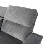 ΚΑΝΑΠΕΣ ΑΡΙΣΤΕΡΗ ΓΩΝΙΑ SYNTHIA HM3308.03L ΑΝΑΚΛΙΣΗ & ΑΠΟΘ.ΧΩΡΟΣ--ΓΚΡΙ 246x159x97Υεκ - Image 6