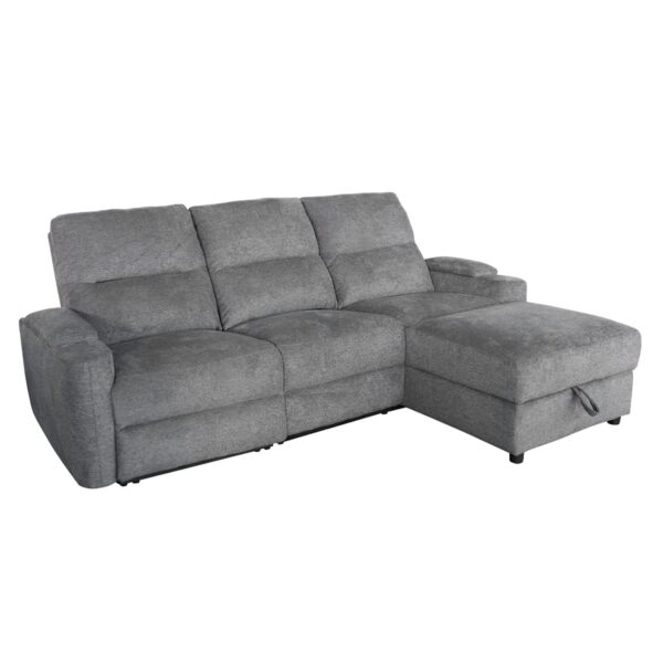 ΚΑΝΑΠΕΣ ΔΕΞΙΑ ΓΩΝΙΑ SYNTHIA HM3308.03R ΑΝΑΚΛΙΣΗ & ΑΠΟΘ.ΧΩΡΟΣ--ΓΚΡΙ 245x170x98Υεκ - Image 3