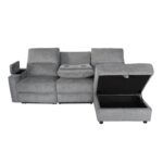 ΚΑΝΑΠΕΣ ΔΕΞΙΑ ΓΩΝΙΑ SYNTHIA HM3308.03R ΑΝΑΚΛΙΣΗ & ΑΠΟΘ.ΧΩΡΟΣ--ΓΚΡΙ 245x170x98Υεκ - Image 5