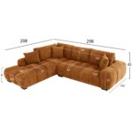 ΚΑΝΑΠΕΣ ΓΩΝΙΑ (ΑΡΙΣΤΕΡΗ) COVEN HM3266.02L ΚΕΡΑΜΙΔΙ ΥΦΑΣΜΑ 298x102-208x85Υεκ. - Image 2