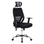 ΚΑΡΕΚΛΑ ΓΡΑΦΕΙΟΥ BRIEF HM1206.01 ΜΑΥΡΟ MESH--ΒΑΣΗ ΧΡΩΜΙΟΥ 63x64x122Υεκ.