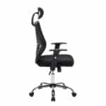 ΚΑΡΕΚΛΑ ΓΡΑΦΕΙΟΥ BRIEF HM1206.01 ΜΑΥΡΟ MESH--ΒΑΣΗ ΧΡΩΜΙΟΥ 63x64x122Υεκ. - Image 4