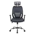 ΚΑΡΕΚΛΑ ΓΡΑΦΕΙΟΥ BRIEF HM1206.02 ΓΚΡΙ MESH--ΒΑΣΗ ΧΡΩΜΙΟΥ 63x64x122Υεκ. - Image 3