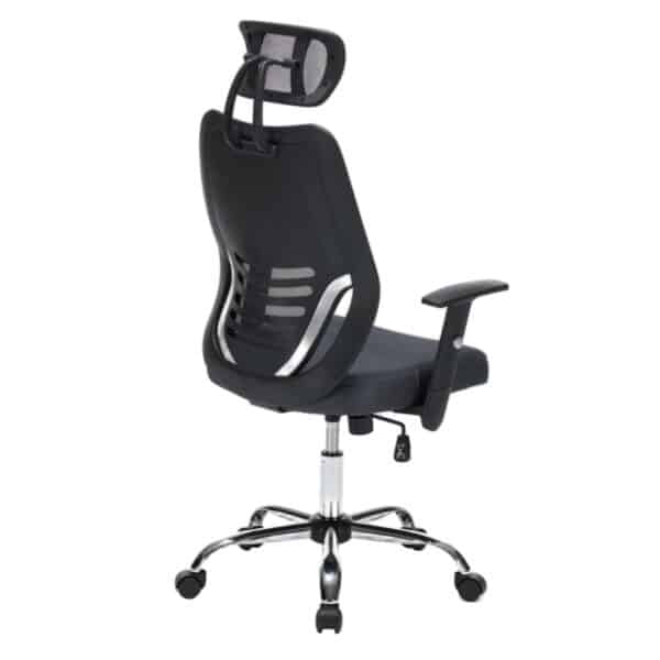 ΚΑΡΕΚΛΑ ΓΡΑΦΕΙΟΥ BRIEF HM1206.02 ΓΚΡΙ MESH--ΒΑΣΗ ΧΡΩΜΙΟΥ 63x64x122Υεκ. - Image 5