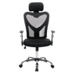 ΚΑΡΕΚΛΑ ΓΡΑΦΕΙΟΥ CUORE HM1207.01 ΜΑΥΡΟΣ ΣΚΕΛΕΤΟΣ-ΜΑΥΡΟ MESH 63x61x125Υεκ - Image 3