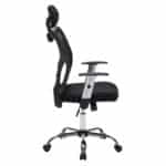 ΚΑΡΕΚΛΑ ΓΡΑΦΕΙΟΥ CUORE HM1207.01 ΜΑΥΡΟΣ ΣΚΕΛΕΤΟΣ-ΜΑΥΡΟ MESH 63x61x125Υεκ - Image 4