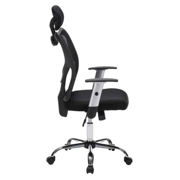 ΚΑΡΕΚΛΑ ΓΡΑΦΕΙΟΥ CUORE HM1207.01 ΜΑΥΡΟΣ ΣΚΕΛΕΤΟΣ-ΜΑΥΡΟ MESH 63x61x125Υεκ - Image 4