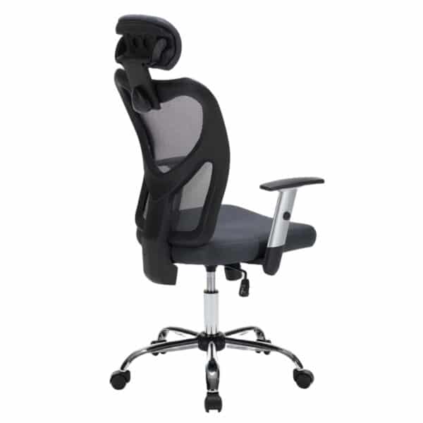 ΚΑΡΕΚΛΑ ΓΡΑΦΕΙΟΥ CUORE HM1207.02 ΜΑΥΡΟΣ ΣΚΕΛΕΤΟΣ-ΓΚΡΙ MESH 63x61x125Υεκ - Image 5