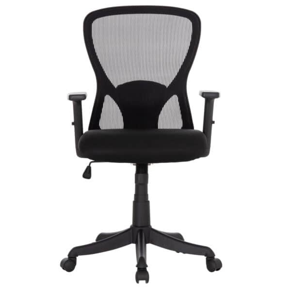 ΚΑΡΕΚΛΑ ΓΡΑΦΕΙΟΥ KRAM HM1208.01 ΜΑΥΡΟΣ ΣΚΕΛΕΤΟΣ--ΜΑΥΡΟ MESH 64x64x100-108Υεκ. - Image 3