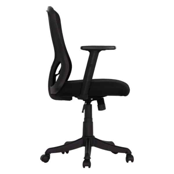 ΚΑΡΕΚΛΑ ΓΡΑΦΕΙΟΥ KRAM HM1208.01 ΜΑΥΡΟΣ ΣΚΕΛΕΤΟΣ--ΜΑΥΡΟ MESH 64x64x100-108Υεκ. - Image 4