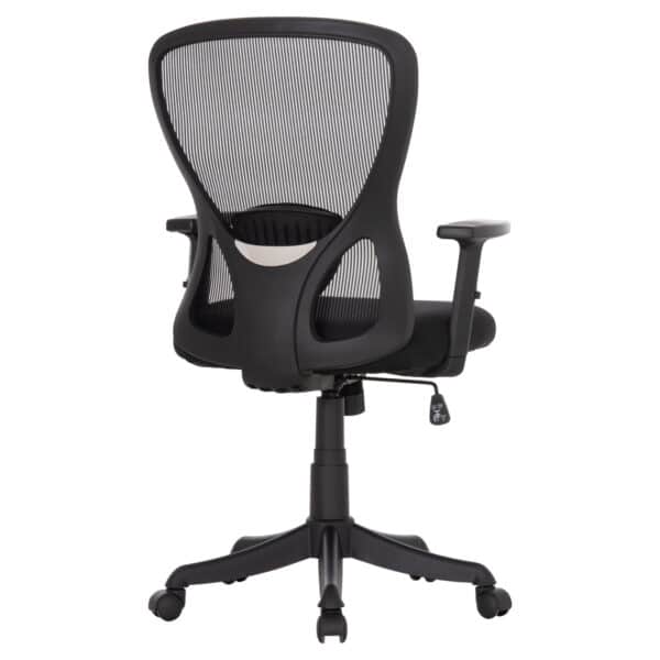 ΚΑΡΕΚΛΑ ΓΡΑΦΕΙΟΥ KRAM HM1208.01 ΜΑΥΡΟΣ ΣΚΕΛΕΤΟΣ--ΜΑΥΡΟ MESH 64x64x100-108Υεκ. - Image 5