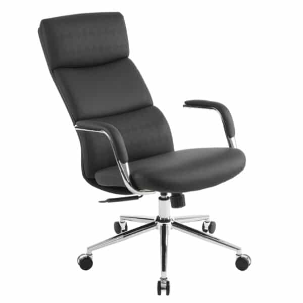 ΚΑΡΕΚΛΑ ΓΡΑΦΕΙΟΥ MEITE HM18353.01 ΜΑΥΡΟ PU ΔΕΡΜΑ--ΒΑΣΗ ΧΡΩΜΙΟΥ 66x71x127Υεκ - Image 6