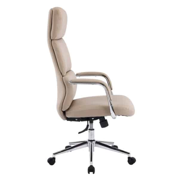 ΚΑΡΕΚΛΑ ΓΡΑΦΕΙΟΥ MEITE HM18353.02 ΜΠΕΖ PU ΔΕΡΜΑ--ΒΑΣΗ ΧΡΩΜΙΟΥ 66x71x127Υεκ - Image 4