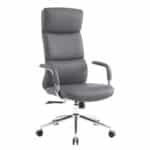 ΚΑΡΕΚΛΑ ΓΡΑΦΕΙΟΥ MEITE HM18353.10 ΓΚΡΙ PU ΔΕΡΜΑ--ΒΑΣΗ ΧΡΩΜΙΟΥ 66x71x127Υεκ