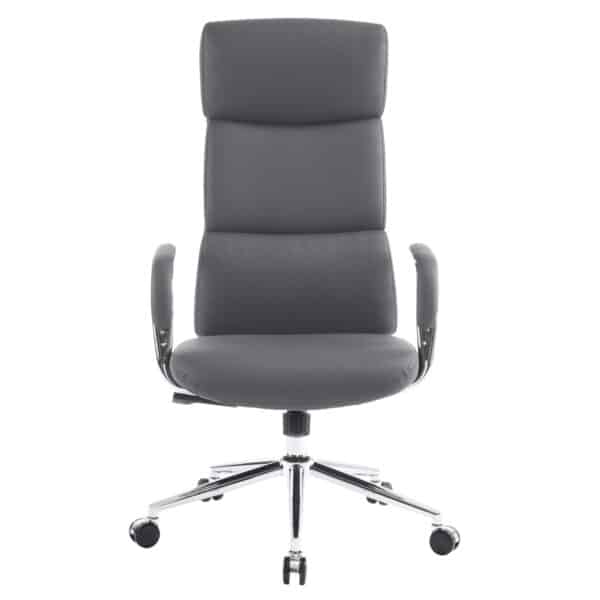 ΚΑΡΕΚΛΑ ΓΡΑΦΕΙΟΥ MEITE HM18353.10 ΓΚΡΙ PU ΔΕΡΜΑ--ΒΑΣΗ ΧΡΩΜΙΟΥ 66x71x127Υεκ - Image 3