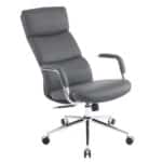 ΚΑΡΕΚΛΑ ΓΡΑΦΕΙΟΥ MEITE HM18353.10 ΓΚΡΙ PU ΔΕΡΜΑ--ΒΑΣΗ ΧΡΩΜΙΟΥ 66x71x127Υεκ - Image 6