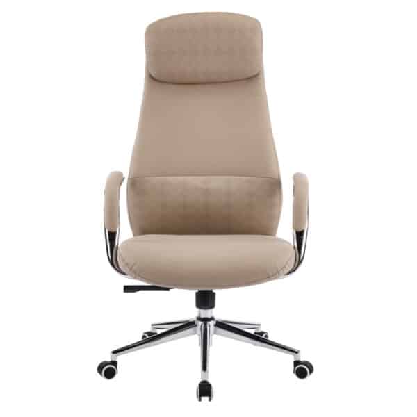 ΚΑΡΕΚΛΑ ΓΡΑΦΕΙΟΥ SONTY HM18354.02 ΜΠΕΖ PU ΔΕΡΜΑ--ΒΑΣΗ ΧΡΩΜΙΟΥ 64x68x125Υεκ - Image 3