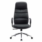 ΚΑΡΕΚΛΑ ΓΡΑΦΕΙΟΥ TEETER HM18355.01 ΜΑΥΡΟ PU ΔΕΡΜΑ--ΒΑΣΗ ΧΡΩΜΙΟΥ 67x66x121Υεκ - Image 3