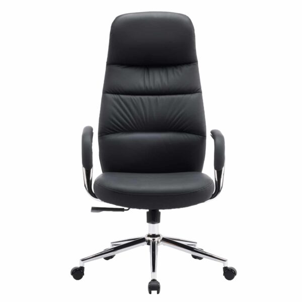 ΚΑΡΕΚΛΑ ΓΡΑΦΕΙΟΥ TEETER HM18355.01 ΜΑΥΡΟ PU ΔΕΡΜΑ--ΒΑΣΗ ΧΡΩΜΙΟΥ 67x66x121Υεκ - Image 3