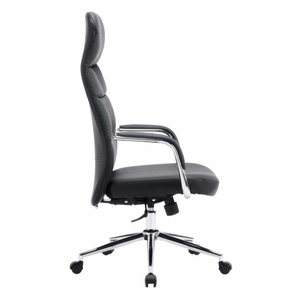 ΚΑΡΕΚΛΑ ΓΡΑΦΕΙΟΥ TEETER HM18355.01 ΜΑΥΡΟ PU ΔΕΡΜΑ--ΒΑΣΗ ΧΡΩΜΙΟΥ 67x66x121Υεκ - Image 4