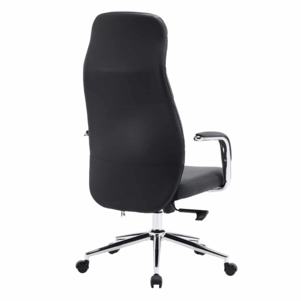 ΚΑΡΕΚΛΑ ΓΡΑΦΕΙΟΥ TEETER HM18355.01 ΜΑΥΡΟ PU ΔΕΡΜΑ--ΒΑΣΗ ΧΡΩΜΙΟΥ 67x66x121Υεκ - Image 5