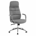 ΚΑΡΕΚΛΑ ΓΡΑΦΕΙΟΥ TEETER HM18355.10 ΓΚΡΙ PU ΔΕΡΜΑ--ΒΑΣΗ ΧΡΩΜΙΟΥ 67x66x121Υεκ