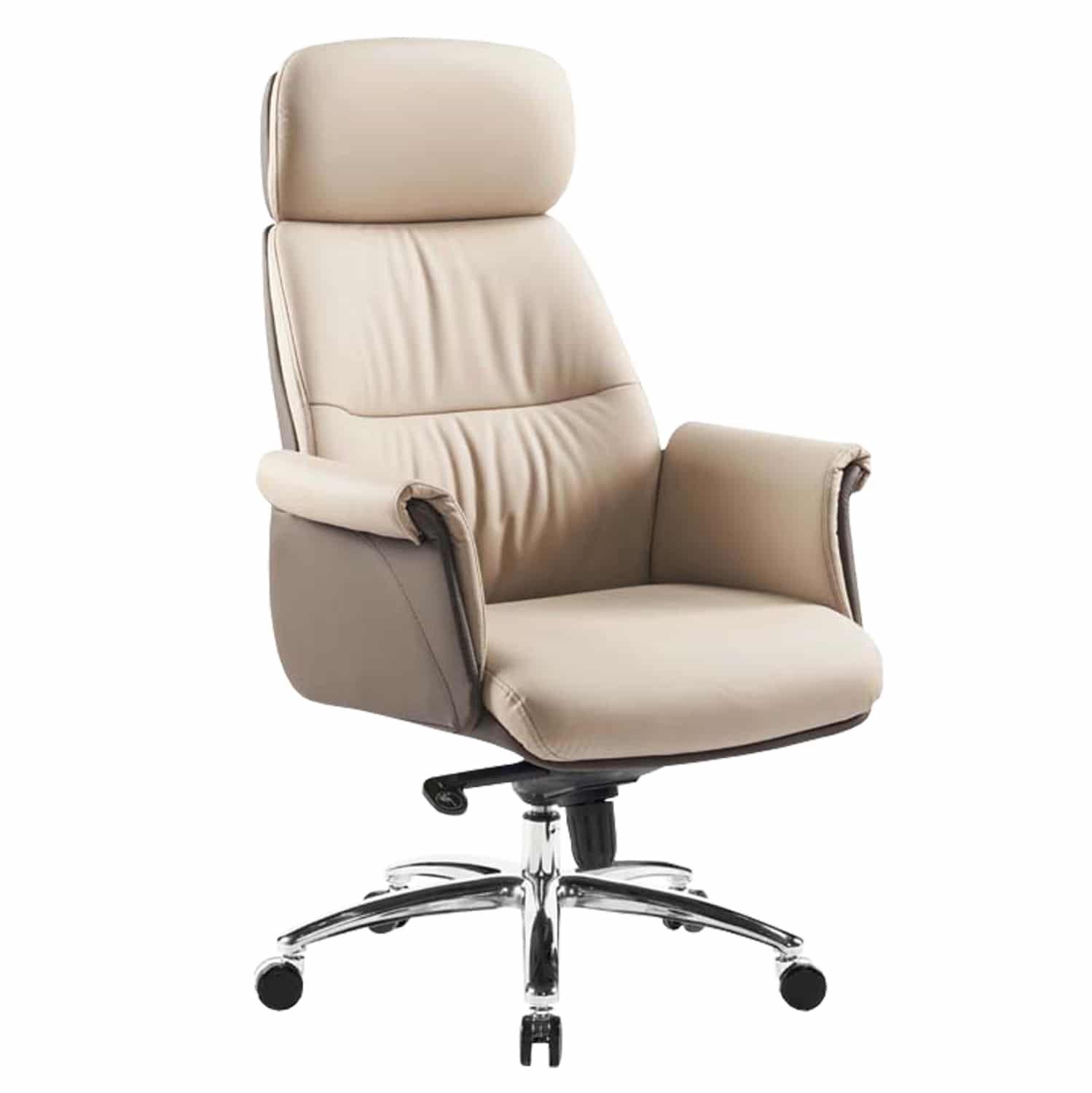 HM18358.02 ΚΑΡΕΚΛΑ ΓΡΑΦΕΙΟΥ TOMLIN HM18358.02 ΜΠΕΖ-ΚΑΦΕ PU ΔΕΡΜΑ--ΒΑΣΗ ΧΡΩΜΙΟΥ 72x74x128Υεκ - Image 1