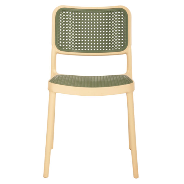 ΚΑΡΕΚΛΑ ΠΟΛΥΠΡΟΠΥΛΕΝΙΟΥ MEKO HM5934.04 ΜΠΕΖ ΜΕ OLIVE GREEN ΨΑΘΑ 51x52x80Υεκ. - Image 3