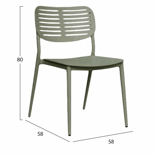 ΚΑΡΕΚΛΑ ΤΡΑΠΕΖΑΡΙΑΣ HILLIARD HM6645.07 ΑΛΟΥΜΙΝΙΟ OLIVE GREEN 44.5x58x80Υεκ - Image 2