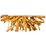 ΚΟΝΣΟΛΑ HM9369 ΑΠΟ ΜΑΣΙΦ ΞΥΛΟ ΤEAK ΦΥΣΙΚΟ 120Χ40Χ70Y EK.